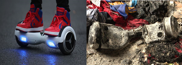 lithium battery fires on aircraft caused by Hoverboard 