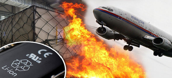 lithium battery fires on aircraft possible cause crash Maylaysian MH370