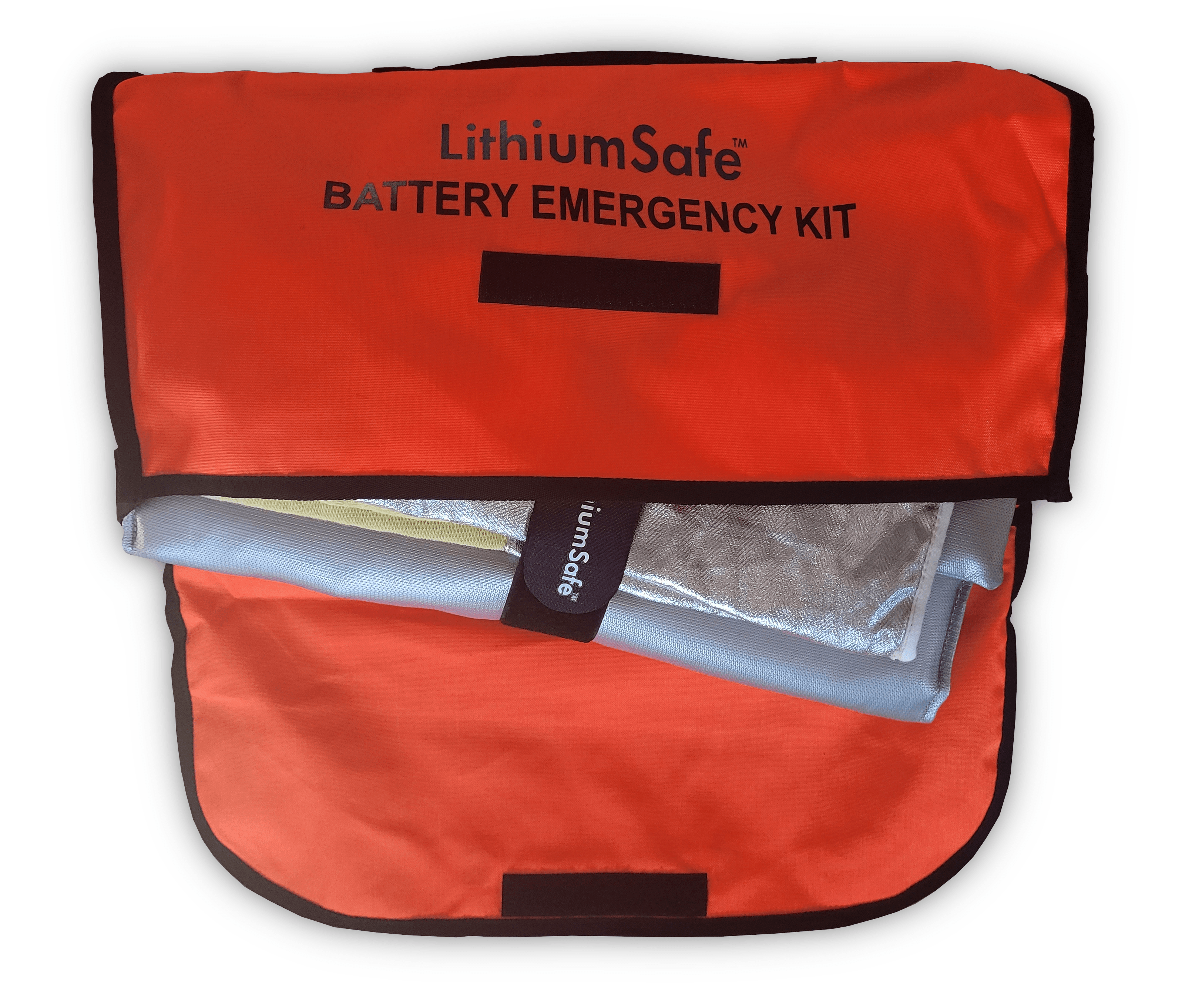 Lithium battery fire incident kit opened up